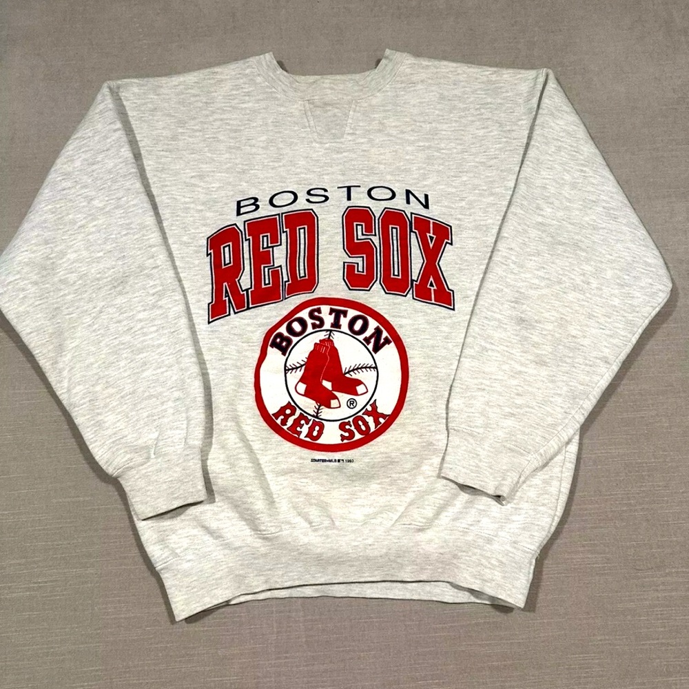 Vintage 1993 Boston Red Sox Starter Sweatshirt Mens Large Grey Crewneck MLB